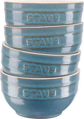 Набор салатников staub, 4 предмета, керамика, синий · арт. fabr 40508-147-0