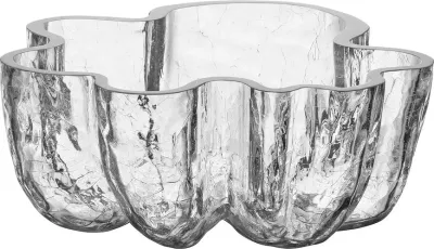 Салатник Kosta Boda Crackle, хрусталь, 25 см, прозрачный