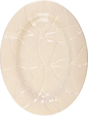 Блюдо сервировочное Bergs Potter Patera Florita, овальное, керамика, 27 35 см, бежевое