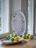 Блюдо сервировочное Bloomingville Camilla, овальное, каменная керамика, 25 42,5 см, бежевое — фото 1