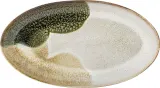 Блюдо сервировочное Bloomingville Jules, овальное, каменная керамика, 18,5 33,5 см, зелёное — фото 1