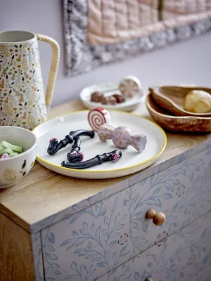 Блюдо сервировочное Bloomingville Mylie, круглое, каменная керамика, 23 см