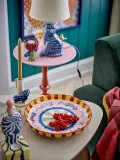 Блюдо сервировочное Bloomingville Patera Missy, круглое, каменная керамика, 30 см, разноцветное — фото 5