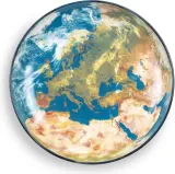 Блюдо сервировочное Seletti Cosmic Earth, круглое, фарфор, 32 см, разноцветное — фото 1