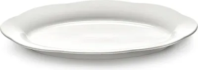 Блюдо сервировочное Serax Silhouette, овальное, фарфор, 21 30 см, белое