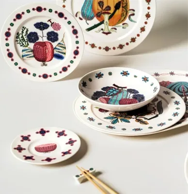 Тарелка глубокая Iittala Taika Sato, фарфор, 20 см, разноцветная