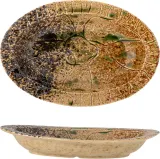 Тарелка сервировочная Bloomingville Larken, каменная керамика, овальная, 17 26 см, коричневая — фото 1