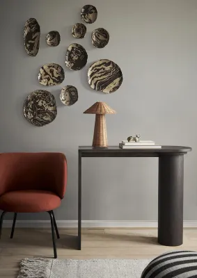 Тарелка обеденная Ferm Living Ryu, каменная керамика, 26 см, коричневая