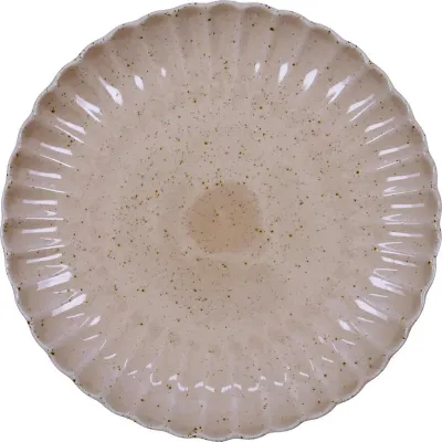 Тарелка обеденная House Doctor Scallop, каменная керамика, 26 см, розовая