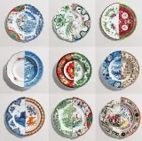 Тарелка обеденная Seletti Isaura, костяной фарфор, 27,5 см, разноцветная — фото 1