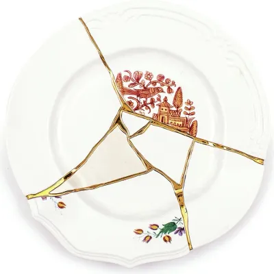 Тарелка обеденная Seletti Kintsugi 1, фарфор, 27 см