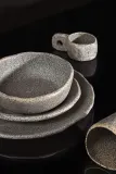 Тарелка обеденная Seletti Newlithic, фарфор, 25,8 см, серая — фото 6