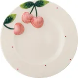 Тарелка закусочная Bloomingville Berrie, каменная керамика, 20,5 см, розовая — фото 1
