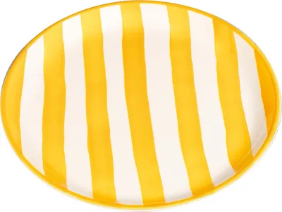 Тарелка закусочная Zafferano Lido Righe, керамика, 21 см, жёлтая