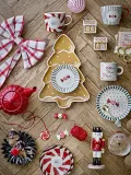 Тарелка десертная Bloomingville Yule, каменная керамика, 16 см, бежевая — фото 1