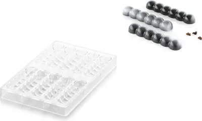 Форма для запекания Silikomart Forma do czekoladek Bolla z tritanu, овальная, пищевой пластик, 11,5 2,5 см