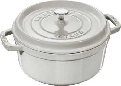 Кастрюля staub la cocotte, чугун, антипригарное покрытие, белая · арт. fabr 40508-706-0