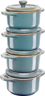 Форма для запекания Staub Cocotte, круглая, керамика, 9,5 см, 4 шт.