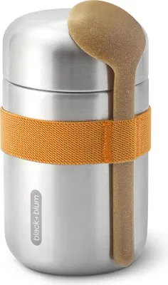 Контейнер пищевой Black+Blum Food Flask, 400 мл, дерево, оранжевый