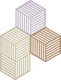 Набор подставок под горячее Zone Denmark Hexagon, 3 штуки, силикон, 0 0 см, разноцветная — фото 1