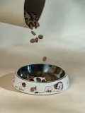 Миска для кошек Muurla Muminki, нержавеющая сталь, 15,5 см, бежевая — фото 1
