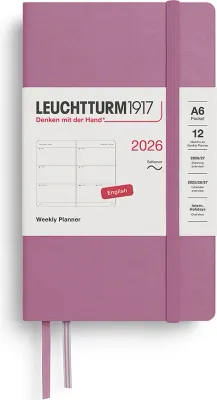 Блокнот Leuchtturm 1917, 2026 EN, A6, розовый · арт. fabr 372745