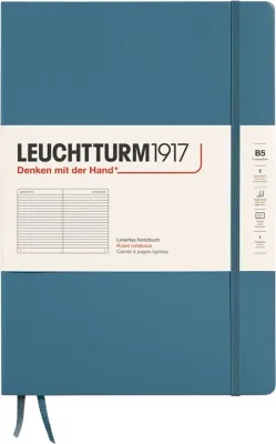 Блокнот Leuchtturm 1917, B5, в линейку, синий