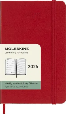 Блокнот Moleskine, 2026 12M P, A6, красный · арт. fabr DHF212WN2Y26