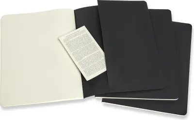 Набор блокнотов Moleskine, Cahier Journals XL, B5, в точку, 3 шт., чёрный