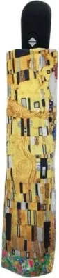 Зонт Doppler Art Collection Gustav Klimt Pocalunek, купол 97 см, полиэстер, жёлтый