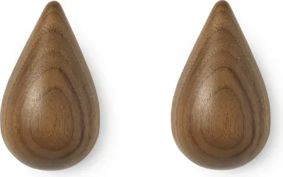 Крючок для дома Normann Copenhagen Dropit Walnut, дерево, на 2 крючка