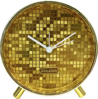 Настольные часы Karlsson Bling Bling, металл, 11 см, золотистые