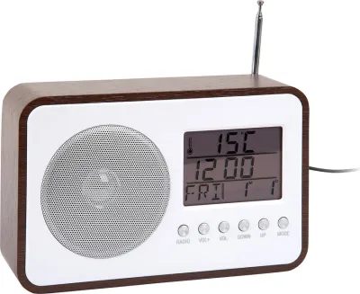 Настольные часы Karlsson FM Radio, МДФ, высота 12,5 см