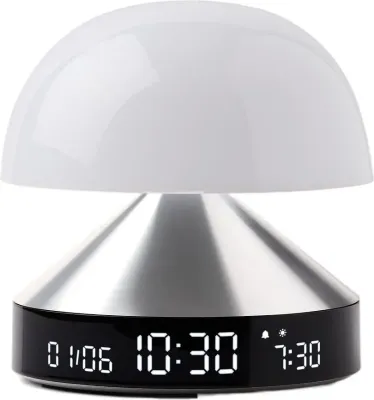 Настольные часы Lexon Mina Sunrise, пластик АБС, 11 см, серебристые