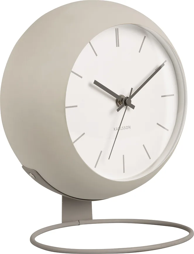 Настольные часы Karlsson Nirvana Globe, металл, 21 см, серые