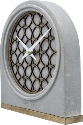 Настольные часы NeXtime Concrete Love, дерево, высота 24,5 см