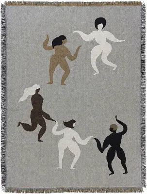 Плед Ferm Living Tapestry, хлопок, 120 170 см, серый