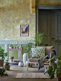 Декоративная подушка Bloomingville, Adia, 50 50 см, хлопок, зелёная — фото 2