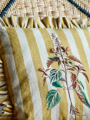 Декоративная подушка Bloomingville, Camila, 35 35 см, хлопок, жёлтая