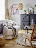 Декоративная подушка Bloomingville, Corinna, 35 55 см, хлопок, синяя — фото 4