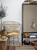 Декоративная подушка Bloomingville, Luba, 45 45 см, хлопок, жёлтая — фото 1