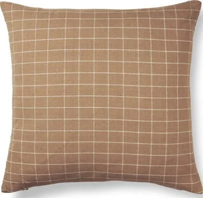 Декоративная подушка Ferm Living, Brown Check, 50 50 см, хлопок, коричневая