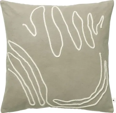 Декоративная подушка Ferm Living, Jot, 50 50 см, хлопок, зелёная