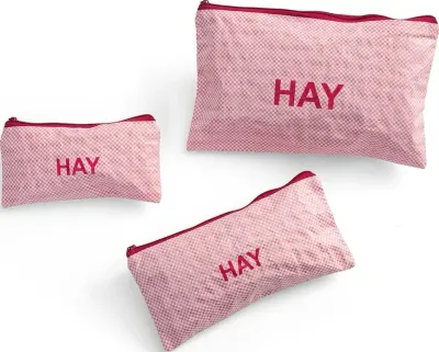 Набор косметичек Hay Candy Mono, розовая, 3 шт., полиэстер · арт. fabr AE750-E491-AF53