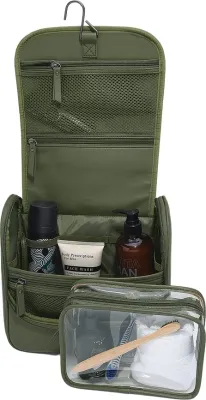 Косметичка Stackers Canvas, зелёная, хлопок