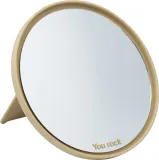 Косметическое зеркало Design Letters Mirror Mirror, круглое, керамика, бежевое — фото 1