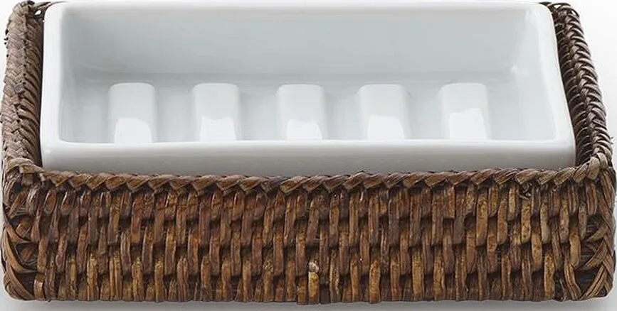 Мыльница Decor Walther Basket, фарфор, коричневая