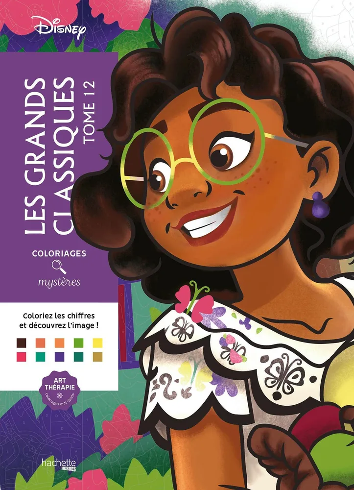 Раскраска по номерам Coloriages mystères Disney - Les Grands classiques Tome 12