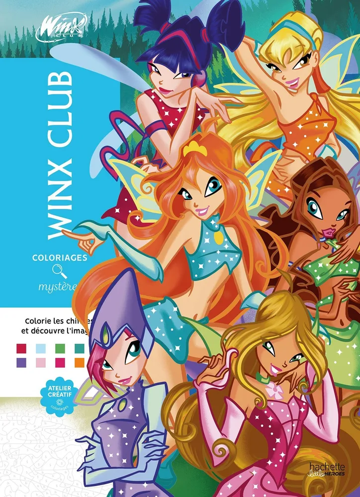 Раскраска по номерам Coloriages Mystères - Winx Club