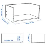IKEA BESTÅ (ИКЕА БЕСТО) — Каркас ящика, чёрно-коричневый 60х25х40 см — фото 2